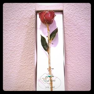 Gorgeous eternal red rose preserved in 24K gold.